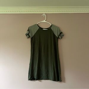 Nordstrom Army Green T-Shirt Dress